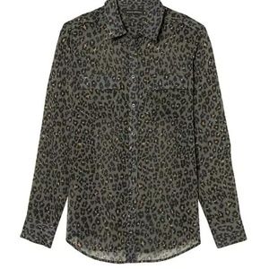 Banana Republic Dillon-Fit Green Leopard